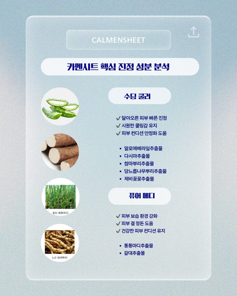 CALMENSHEET Cooling & Soothing Sheet 50 Sheets