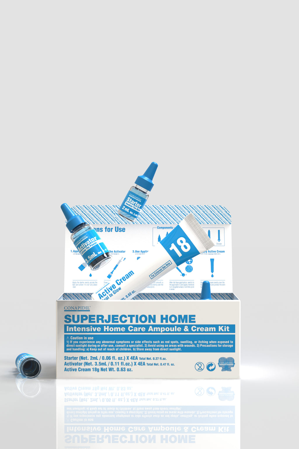 CONAPIDIL Superjection Home Kit + 2 Applicator Sets+ CalmenSheet 50 Sheets