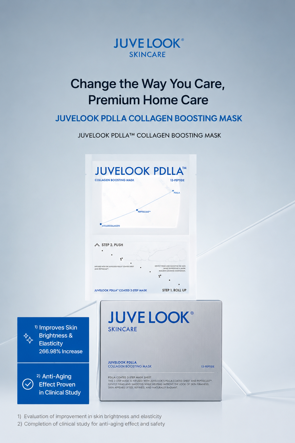 JUVELOOK PDLLA Collagen Boosting Mask 4 Sheets Korean Hydrogel Face Mask