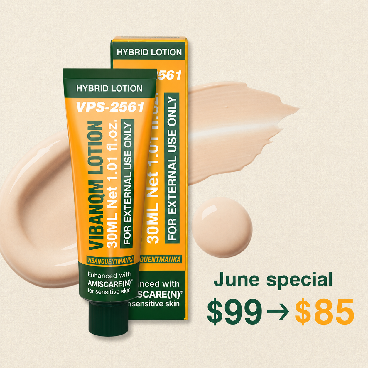 Special-VQM Vibanqm Lotion 30mL Hybrid Lotion Phytocin Hybrid Cream