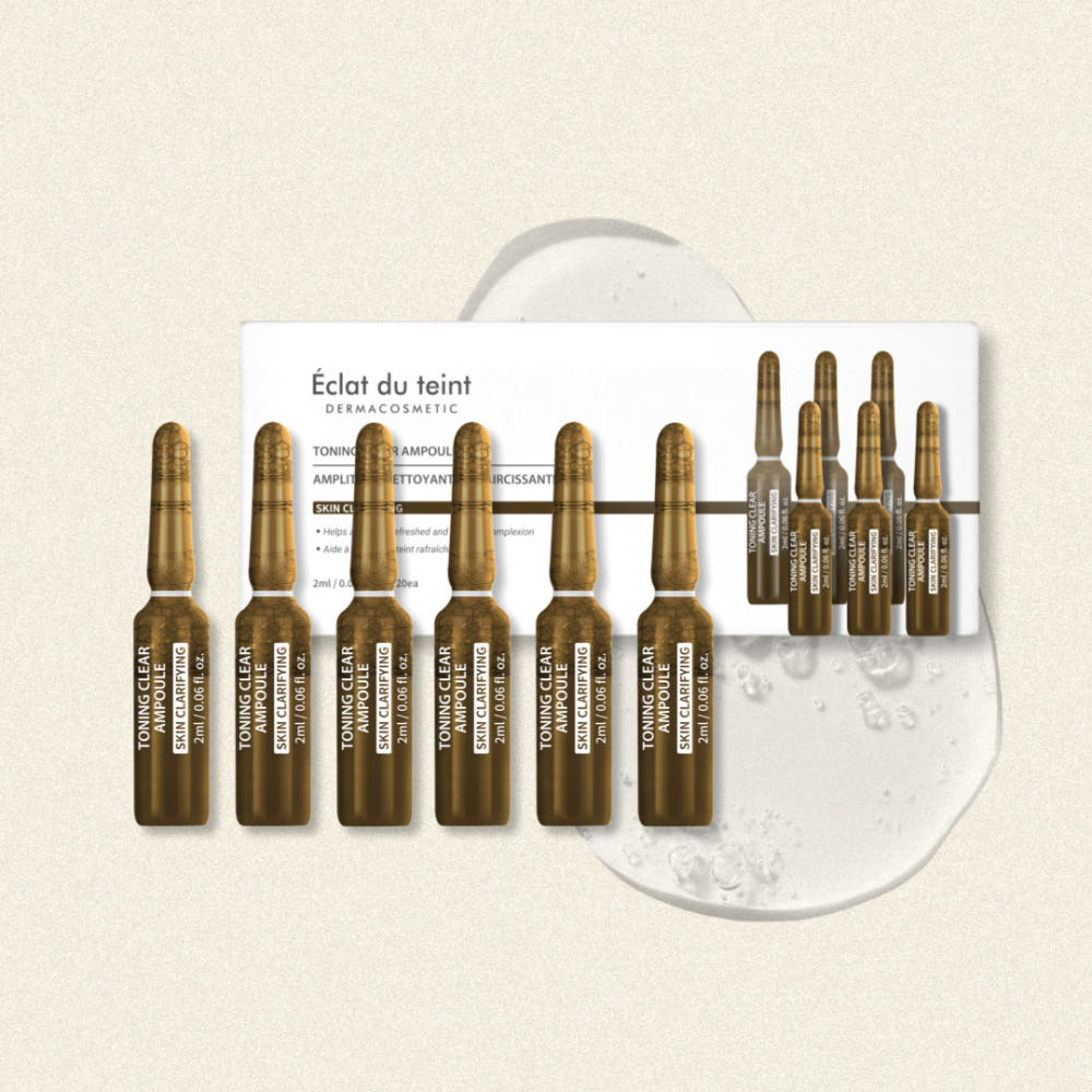 Eclat du teint Toning Clear Ampoule 2ml x 20ea Skin Clarifying Brightening Serum