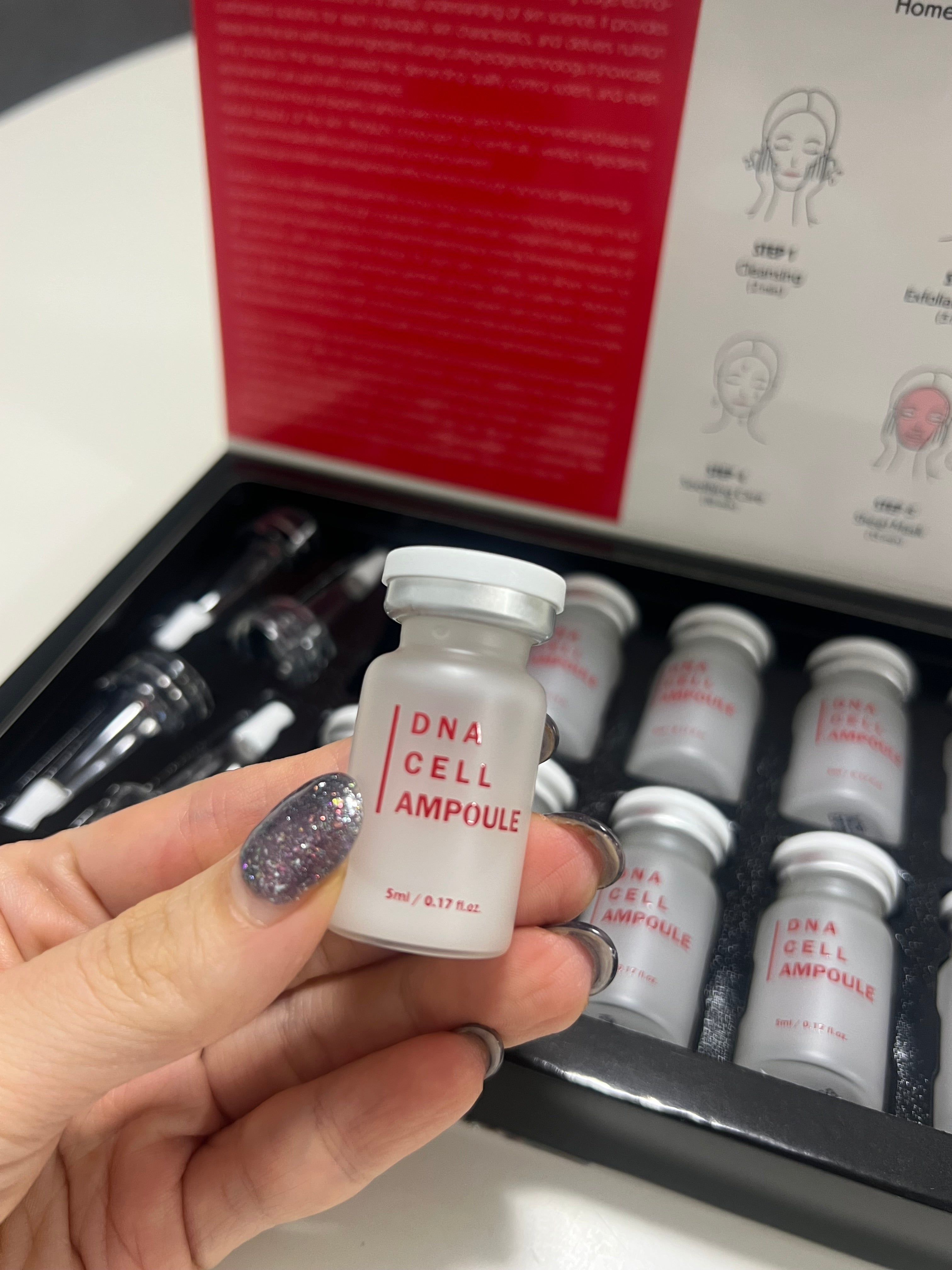 Premium Korean Salmon PDRN DNA Ampoule 5mlx10 Salmon Cream+MTS Roller
