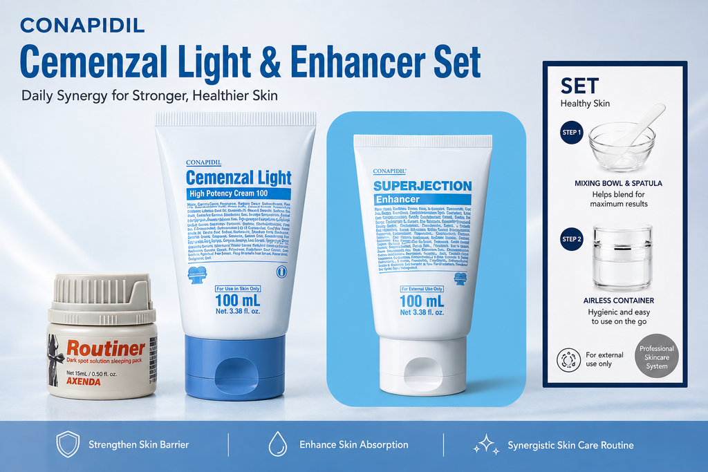 CONAPIDIL Cemenzal Light Dual Care Set
2 Ways to Use for Brighter, Healthier & Younger-Looking Skin