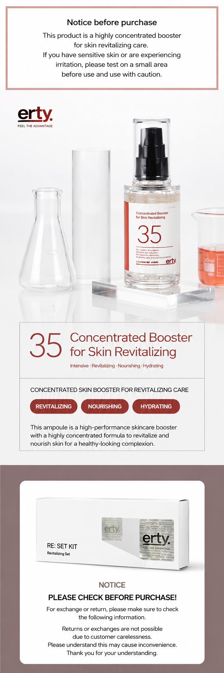 ERTY Booster 35 Revitalizing Ampoule 30ml