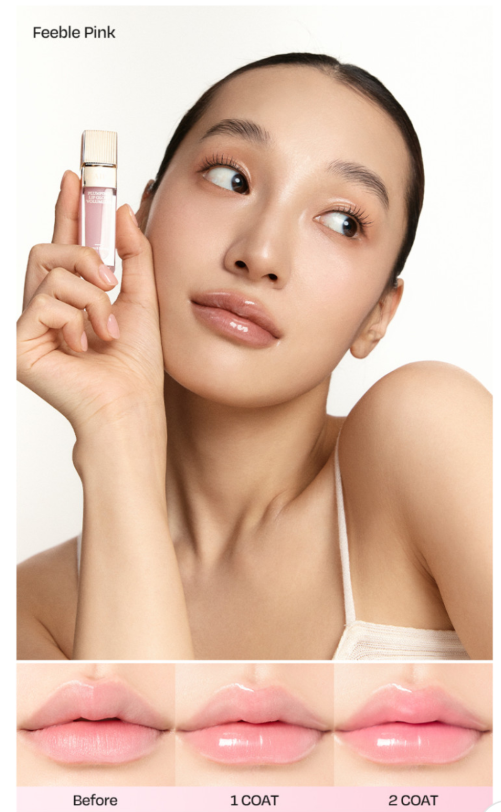 d’Alba Plumping Lip Glow Mood Volumizer
#Feeble Pink | Soft Cool Pink Glow Lip
