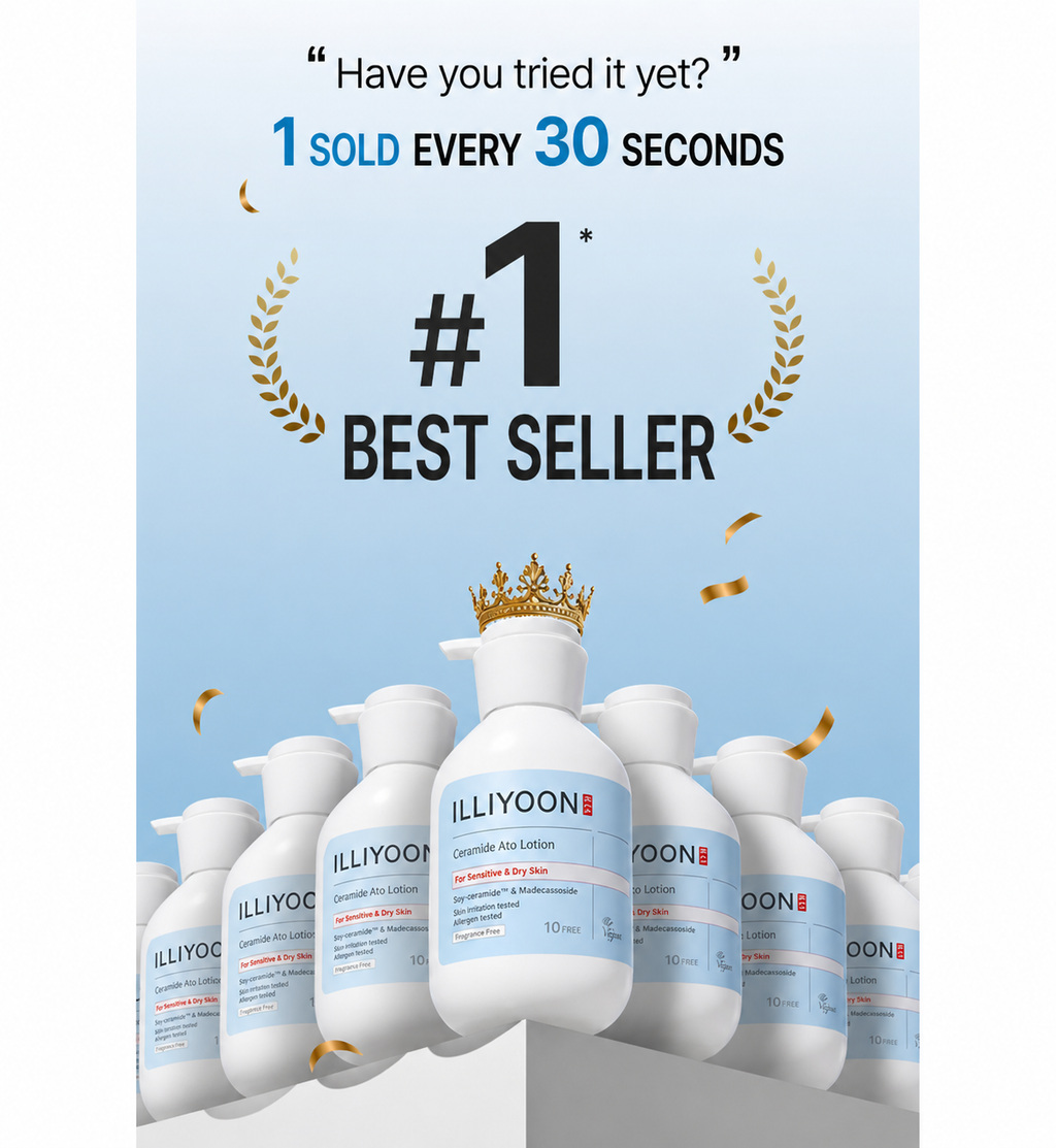 ILLIYOON Ceramide Ato Lotion 350ml + FREE Ato Cream 75ml | Sensitive Skin Moisturizer