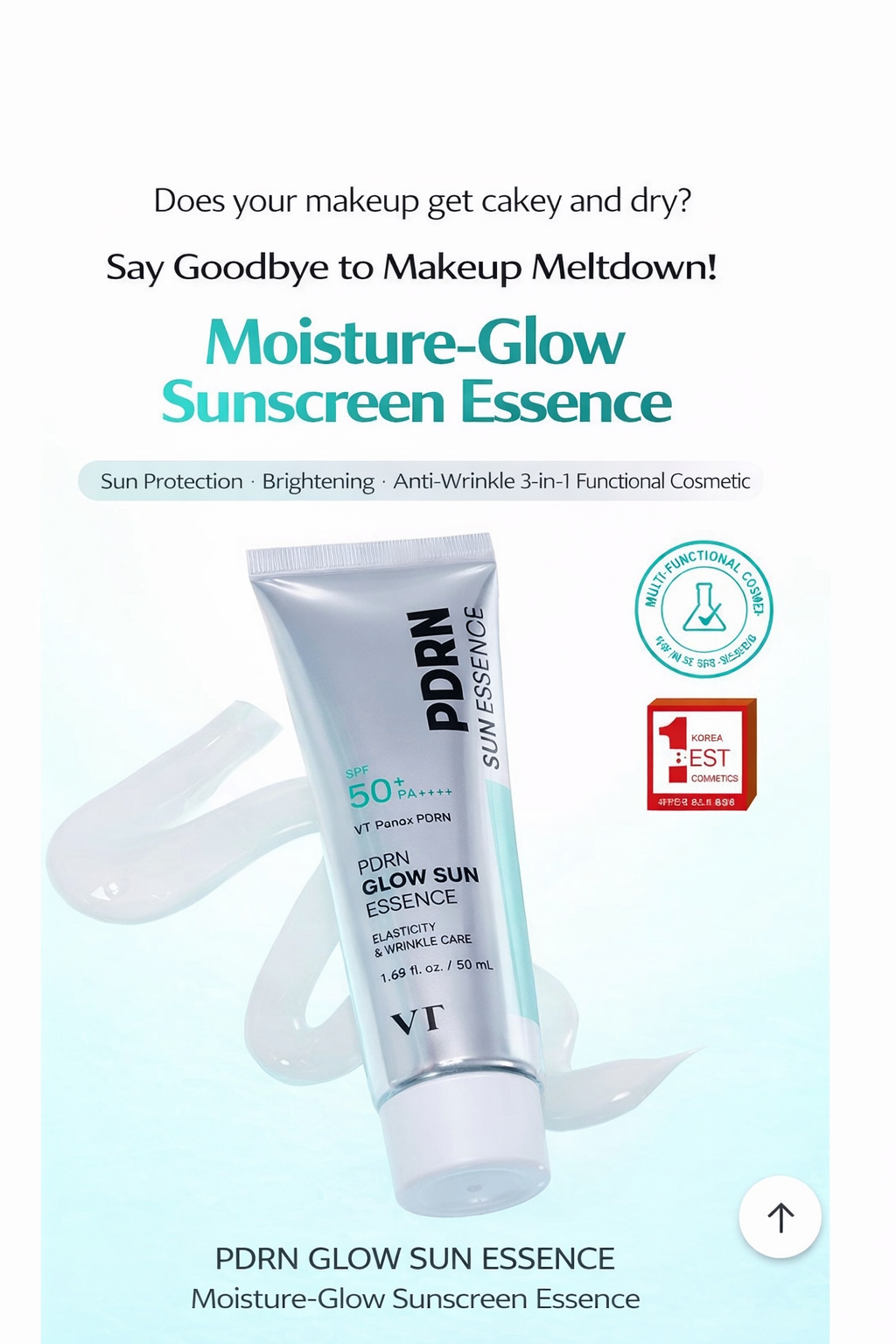 VT PDRN Glow Sun Essence SPF50+ PA++++ 50ml