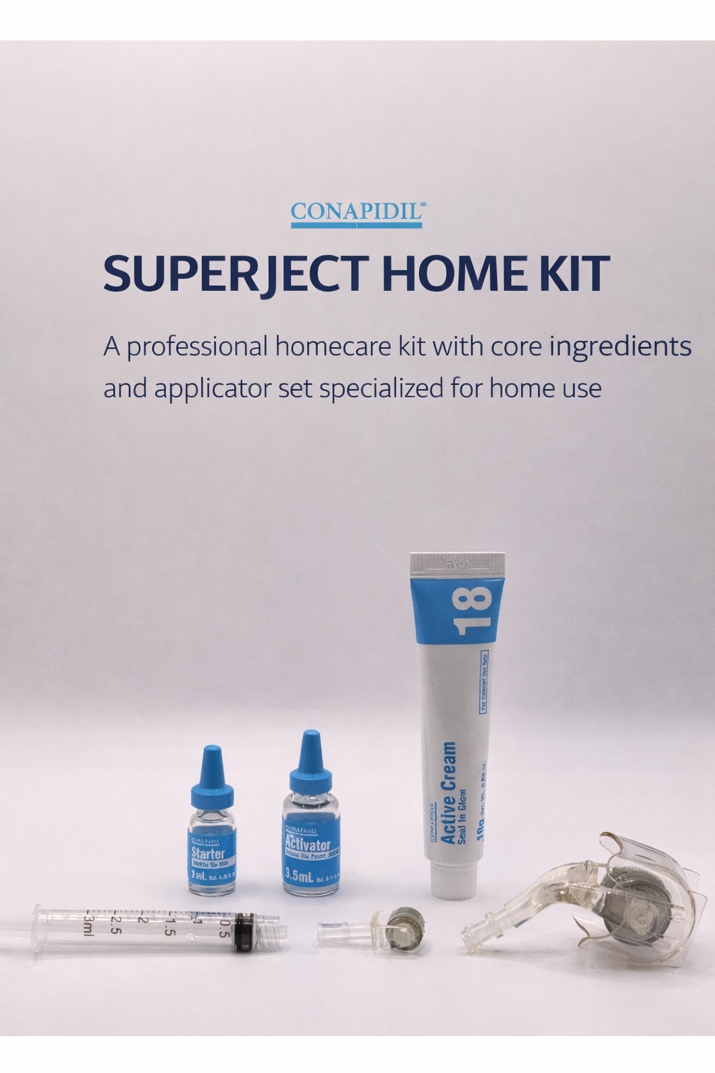 CONAPIDIL Superjection Home Kit + 2 Applicator Sets+ CalmenSheet 50 Sheets