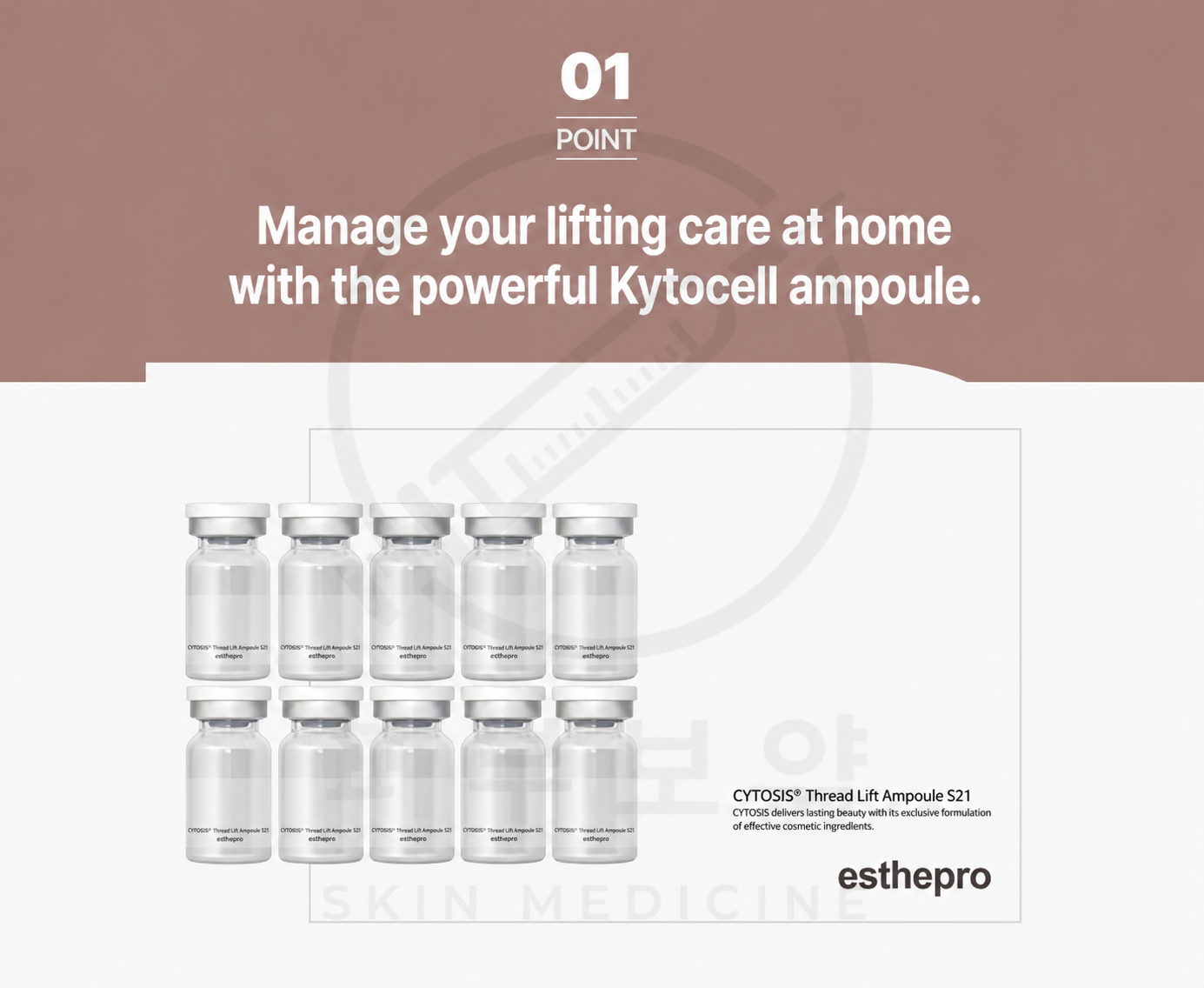Esthepro 521 Kytocell Lifting Ampoule 4ml x 5 vials + 5 threads