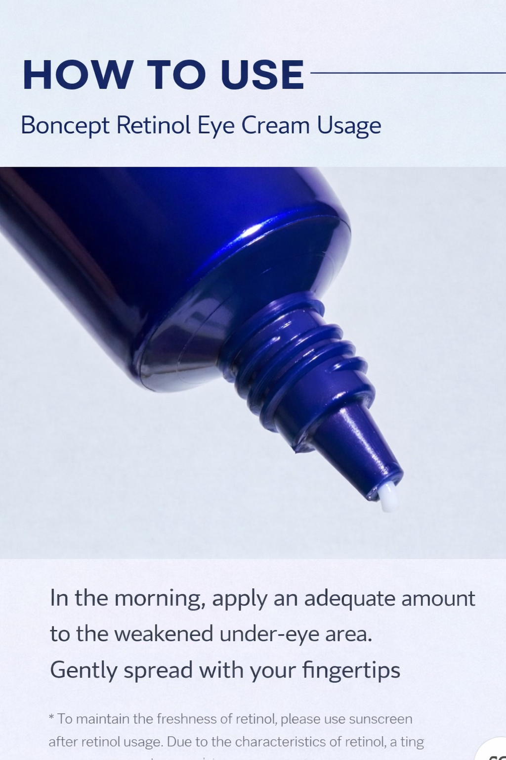 Boncept Retinol Eye Cream – Gentle Anti-Aging Eye Care for Firming & Wrinkle Improvement