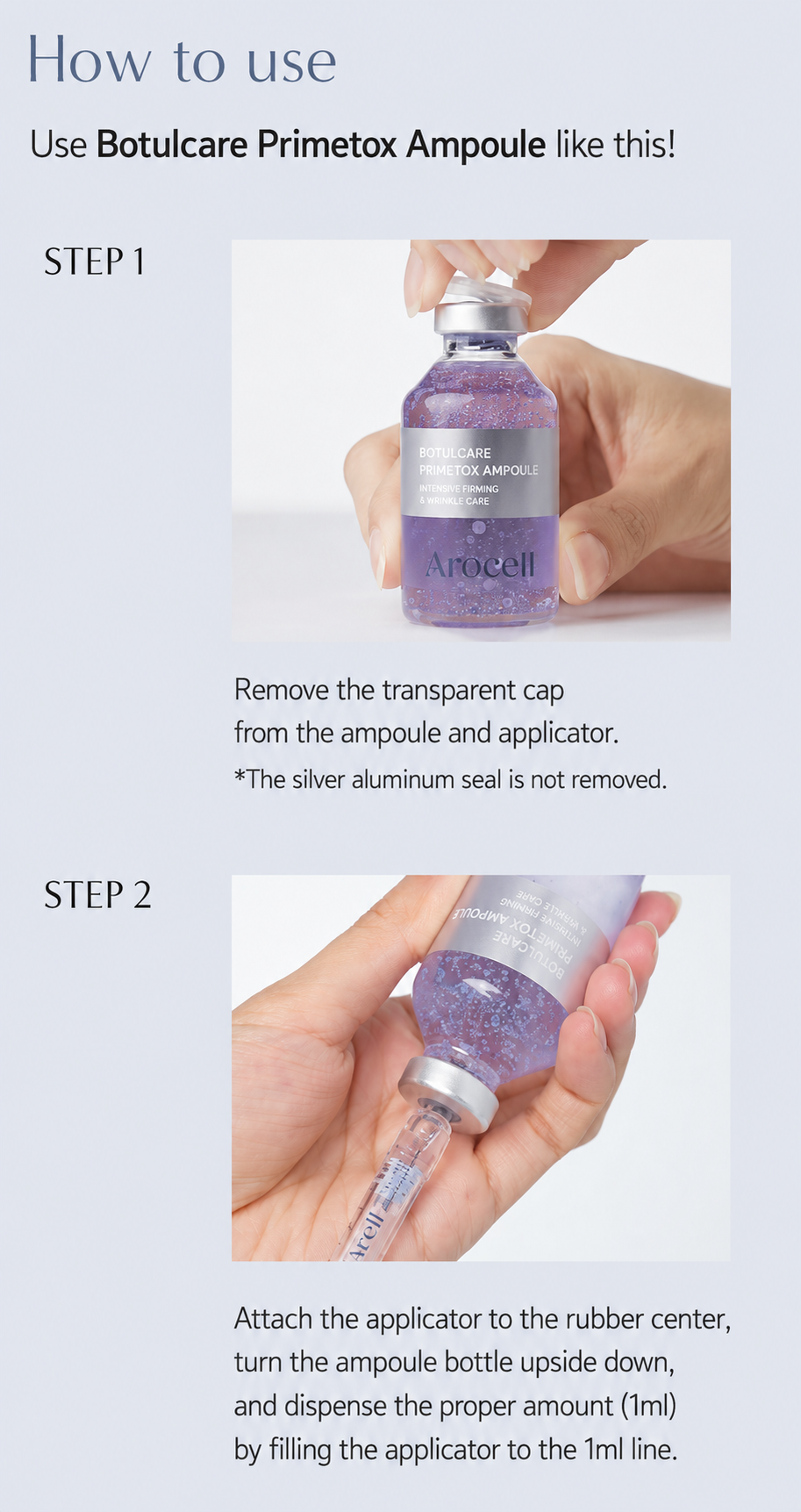 Arocell Botulcare Primetox Ampoule 28ml + 2 Botulcare Mask packs