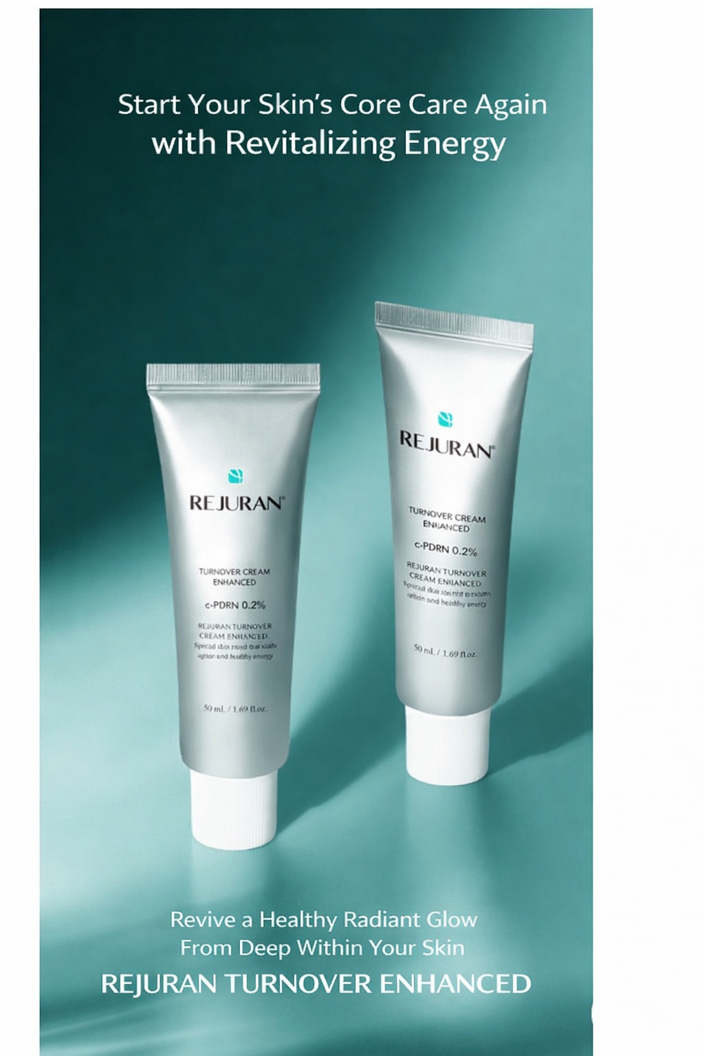 Rejuran Turnover Cream Enhanced 50ml – c-PDRN Infused Skin Repair, Hydration & Firming Care Cream