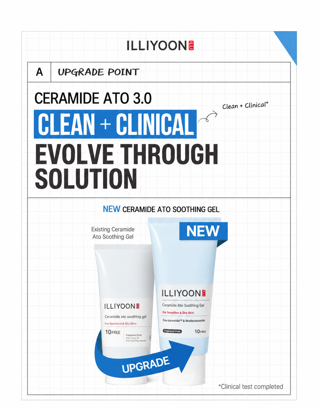 ILLIYOON Ceramide Ato Soothing Gel + FREE Ato Cream 75ml | Hydrating Gel for Sensitive Skin