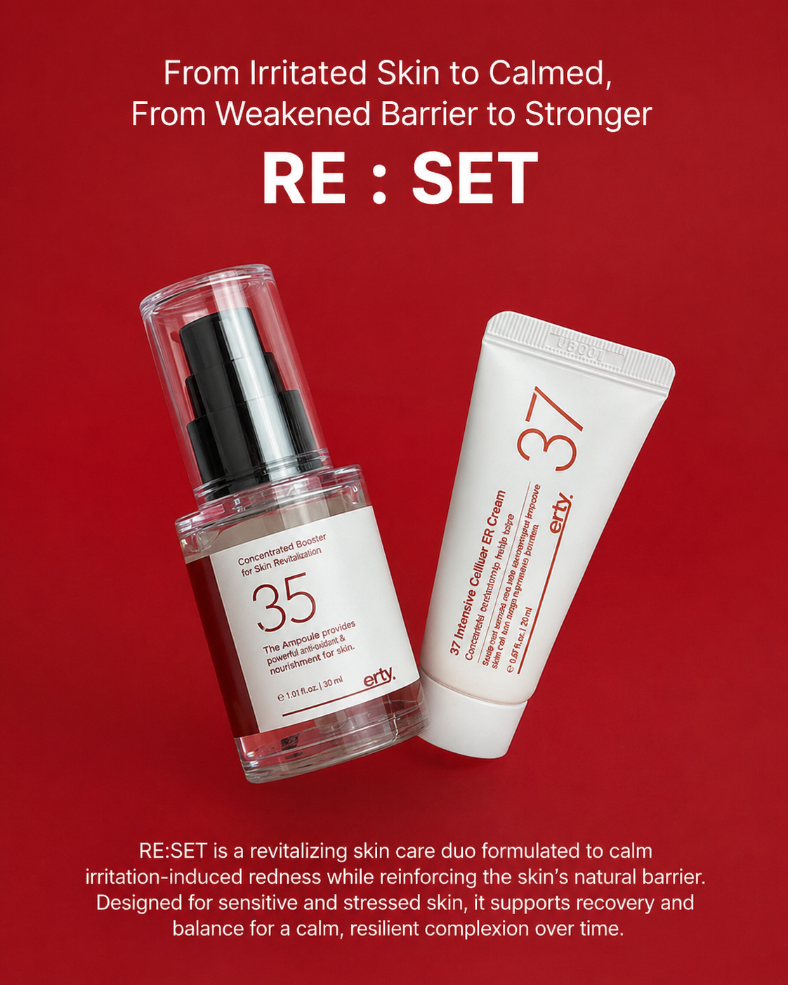 Erty RE:SET Revitalizing Ampoule & Cream Set
