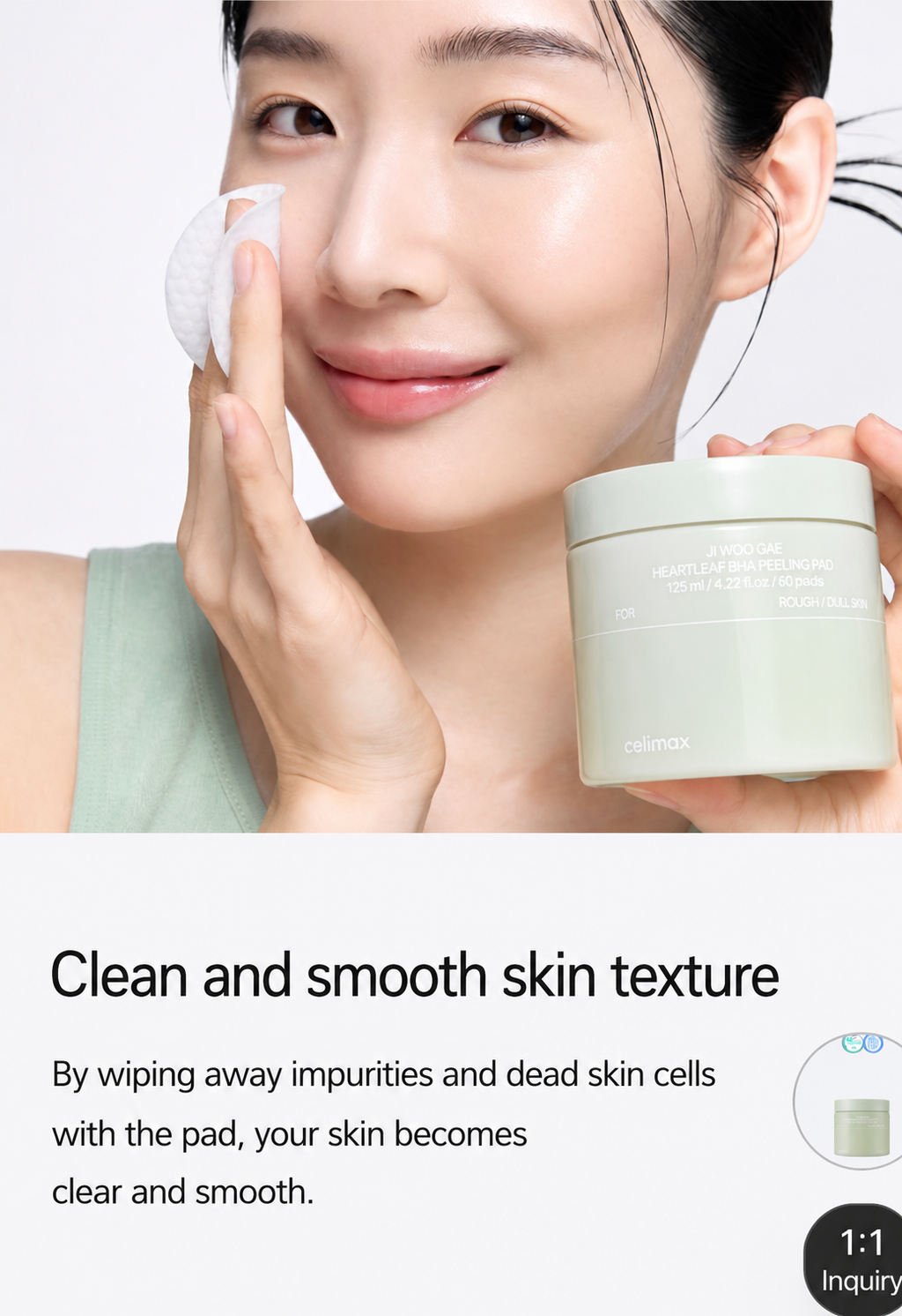 Celimax Ji Woo Gae Heartleaf BHA Peeling Pad 60 Pads