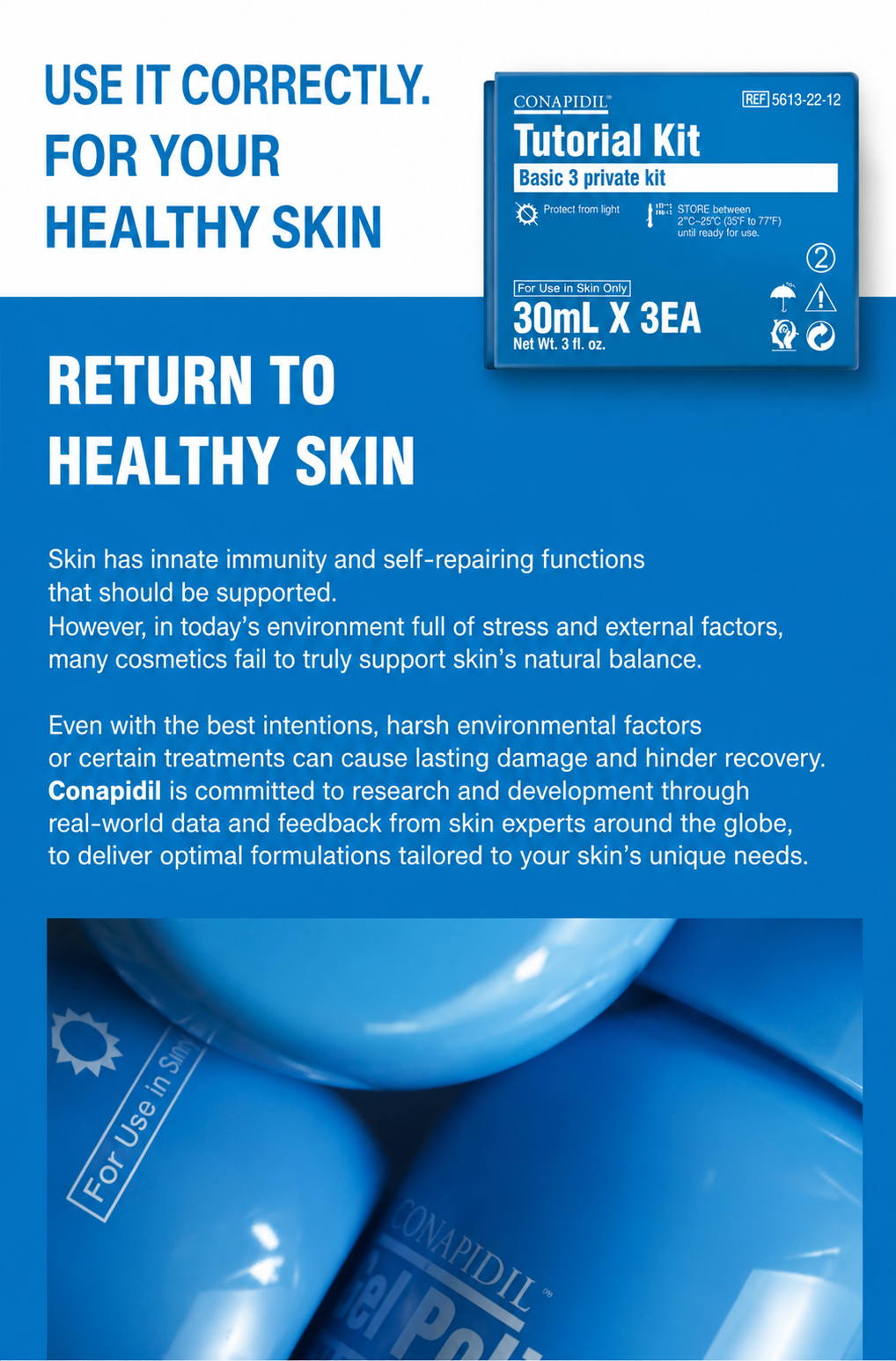 CONAPIDIL Tutorial Kit – Basic 3-Step Skincare Set