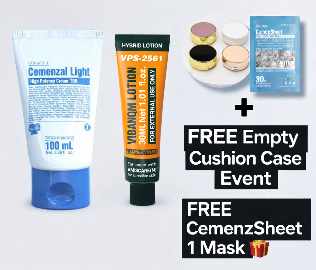 Buy Cemenzal Light Cream + VIBANQM Repair Cream
and receive a FREE Cushion Case 🎁