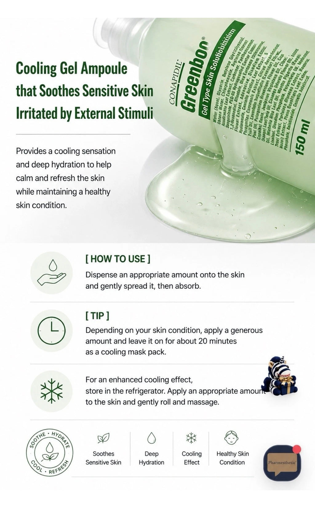 CONAPIDIL Vibanom Capsule 25g + Greenboxin 150ml + FREE Cemenzal Light 8EA