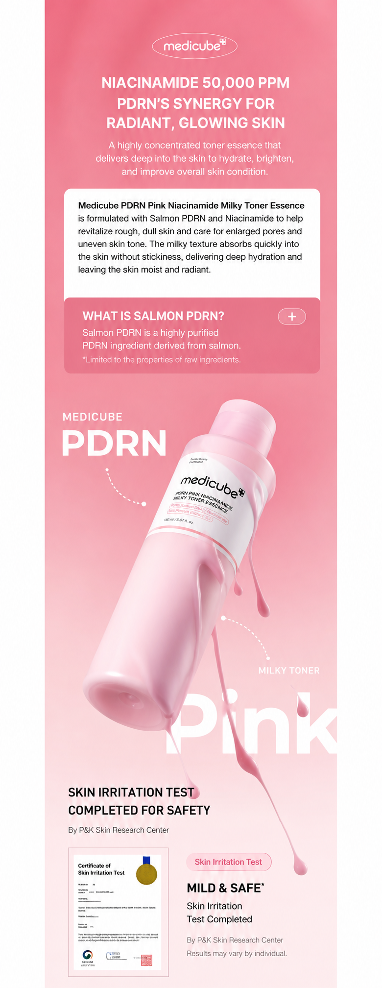 Medicube PDRN Pink Niacinamide Milky Toner 150ml