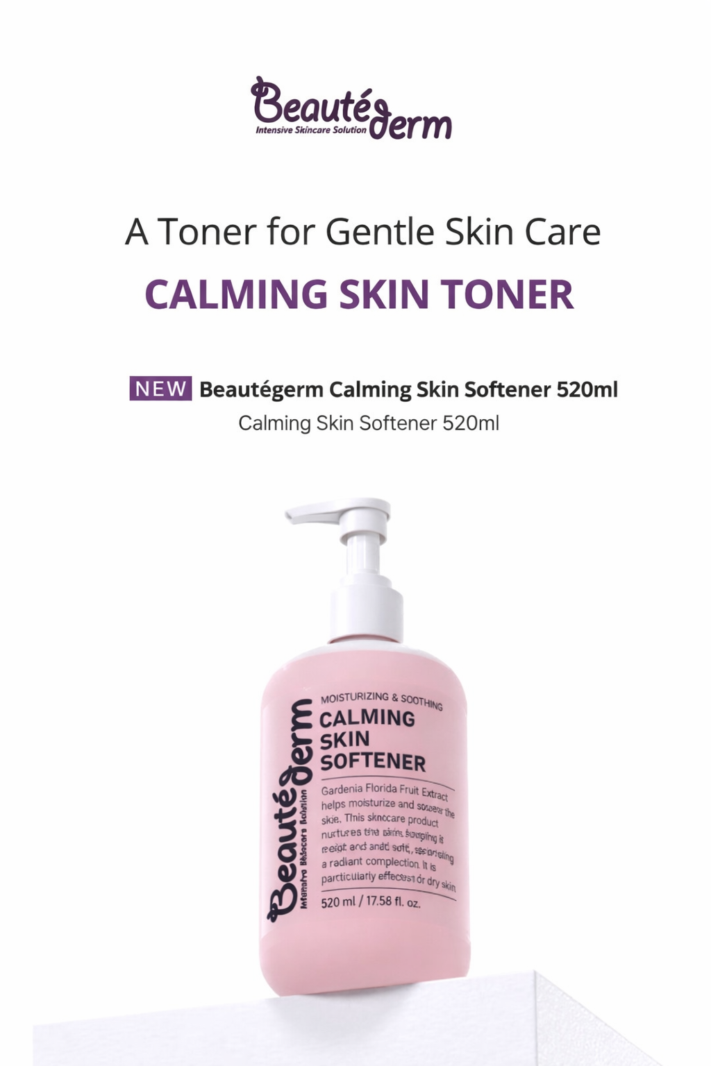 Beautederm Calming Skin Softener 520ml 보테덤 카밍 스킨 소프너 520ml