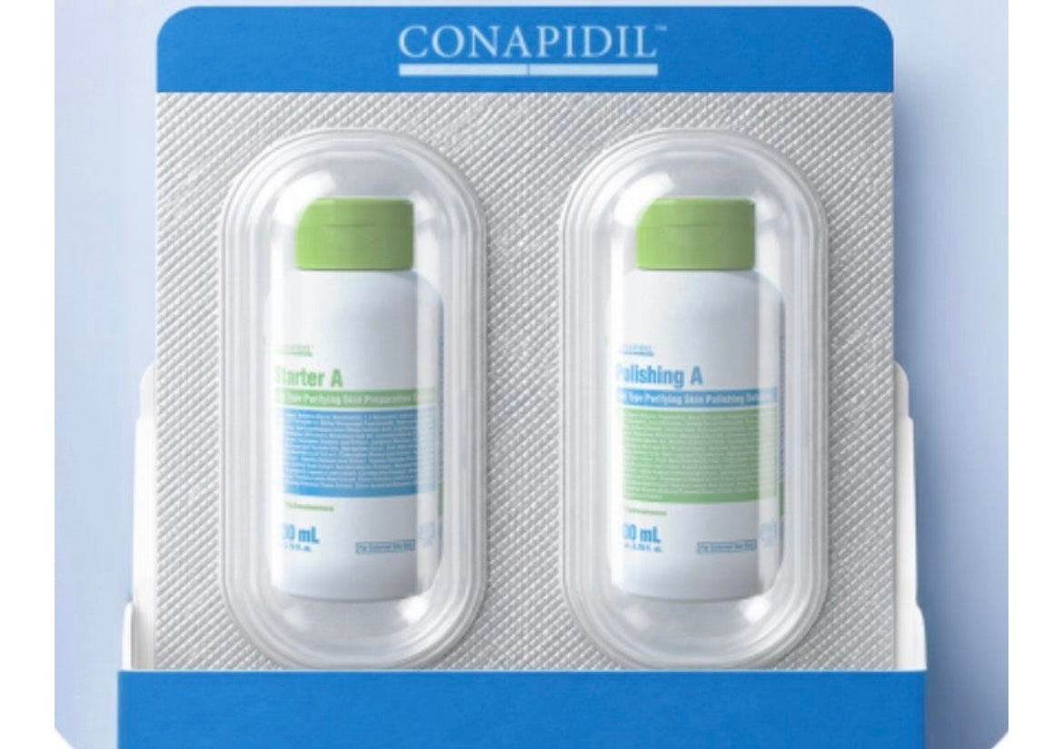 CONAPIDIL Polishing A + Starter A 200ml x2 Cleanser Toner Acne Skin Care