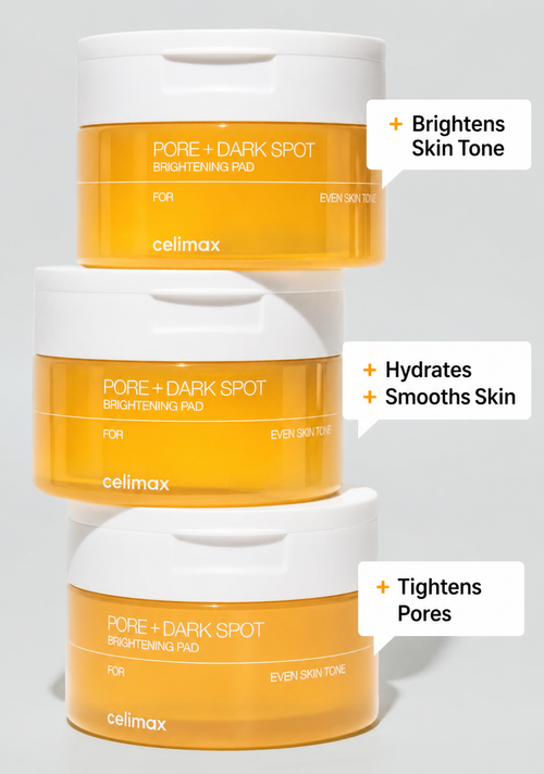 Celimax Brightening Toner Pads (Pore + Dark Spot Care) + 2 Free Masks | Glow Skin K-Beauty