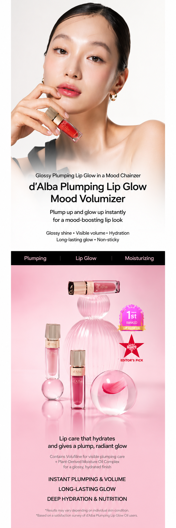 d’Alba Plumping Lip Glow Mood Volumizer
#Ruby Rose | Elegant Ruby Red Glow