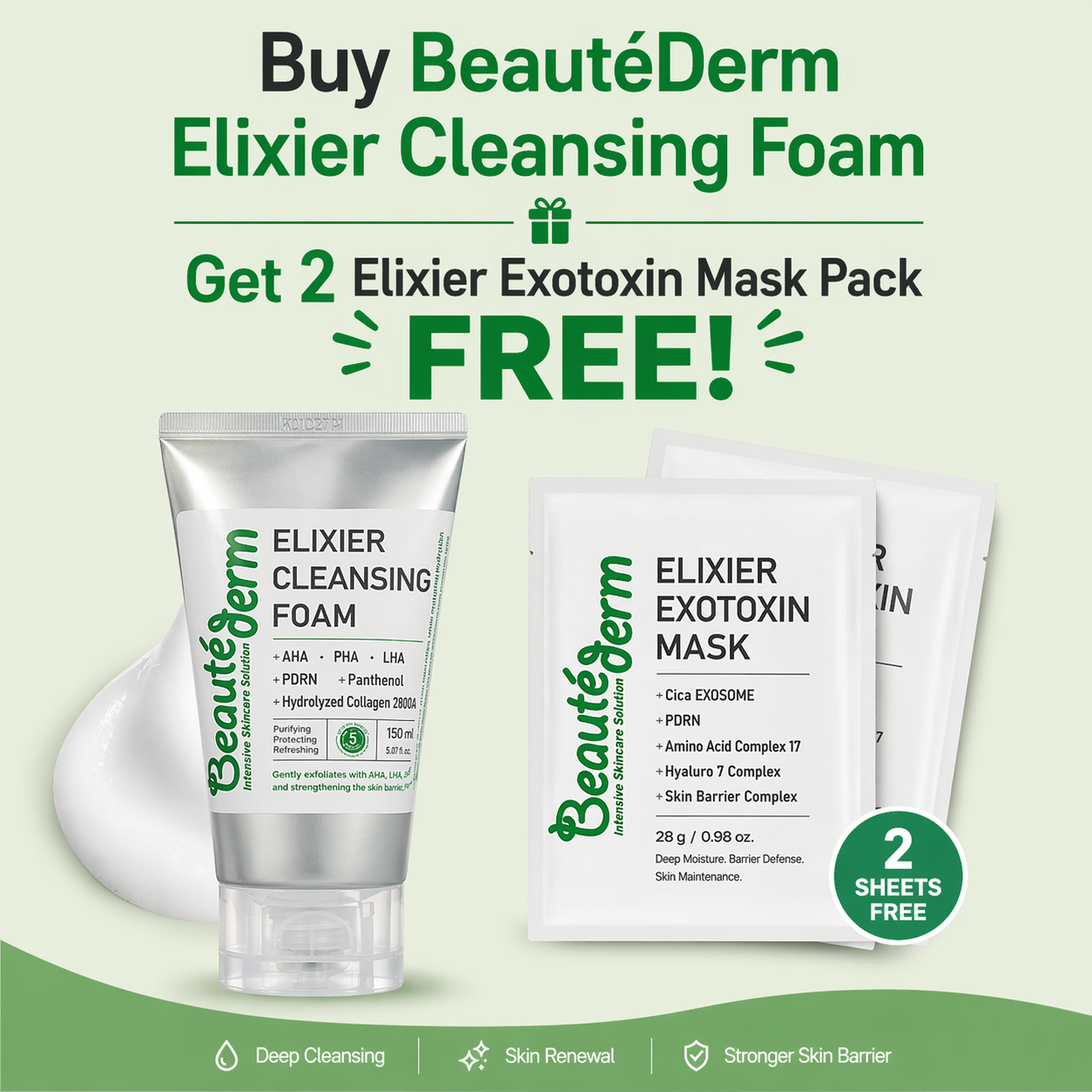 Beautederm Elixier Cleansing Foam 150ml