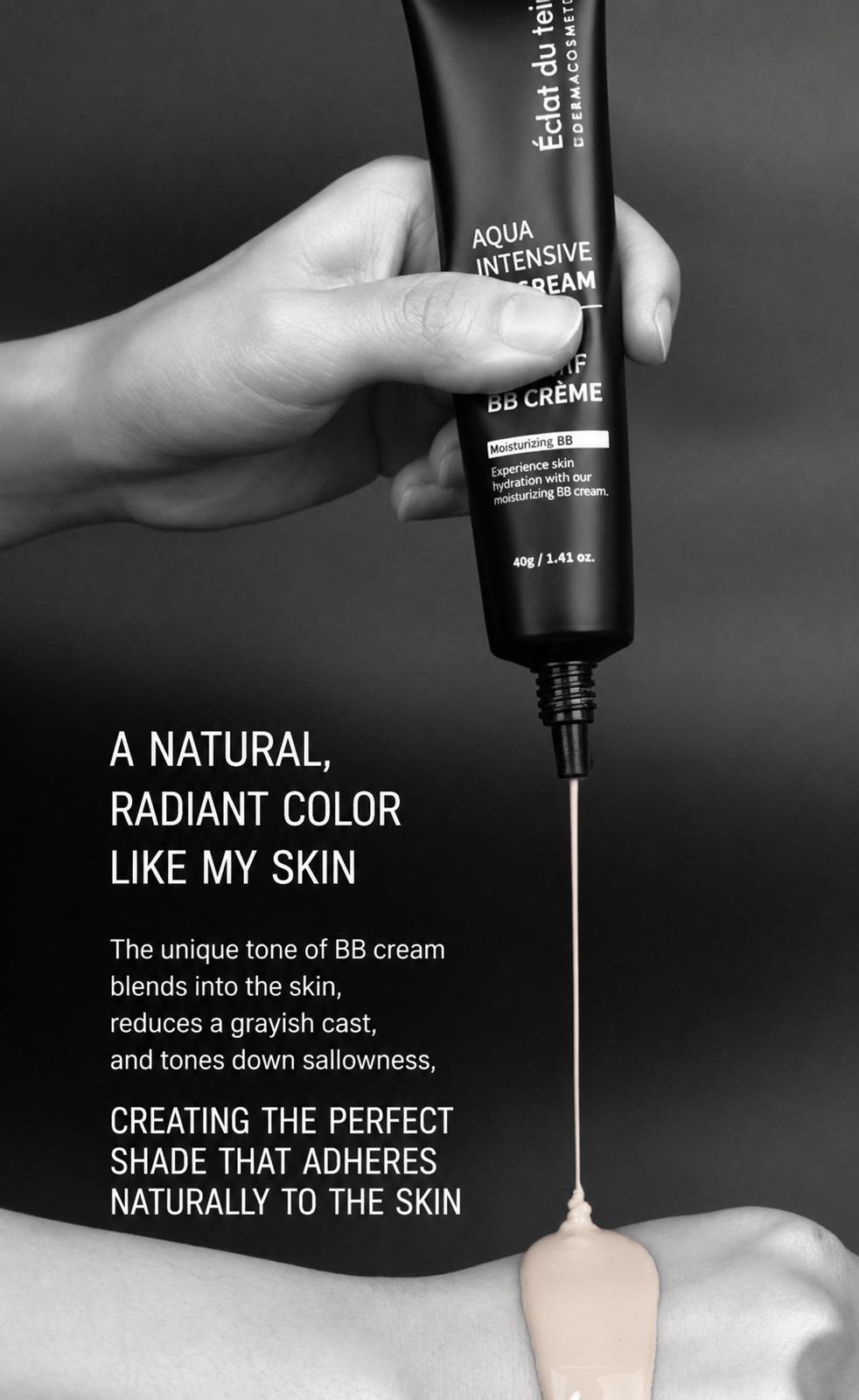 Éclat du teint Aqua Intensive BB Cream 40g | Moisturizing Glow BB Cream for Sensitive Skin