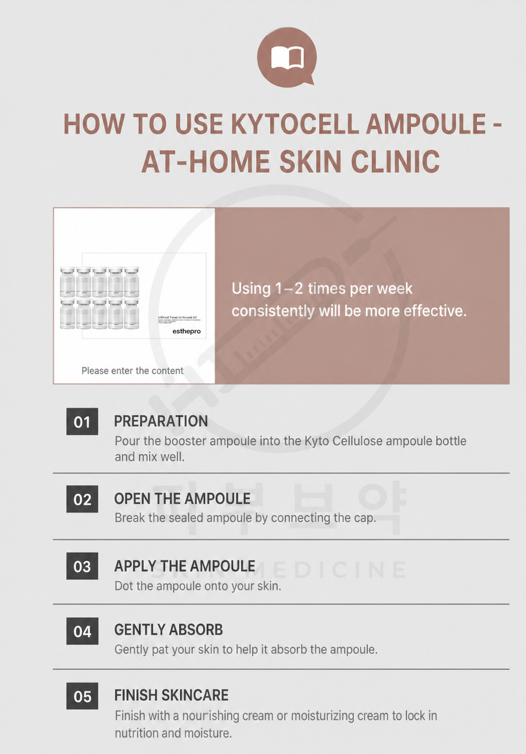 Esthepro 521 Kytocell Lifting Ampoule 4ml x 5 vials + 5 threads