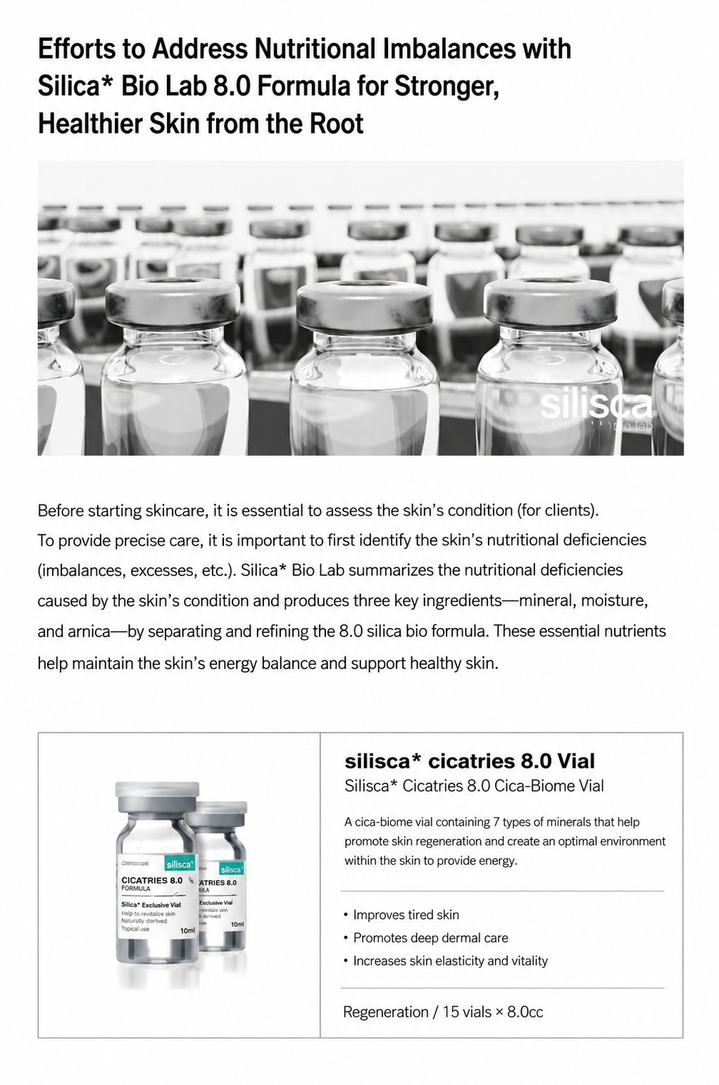 Silisca Copper Tripeptide-1 Vials 8ml x 3 Intensive Dermal Repair Formula