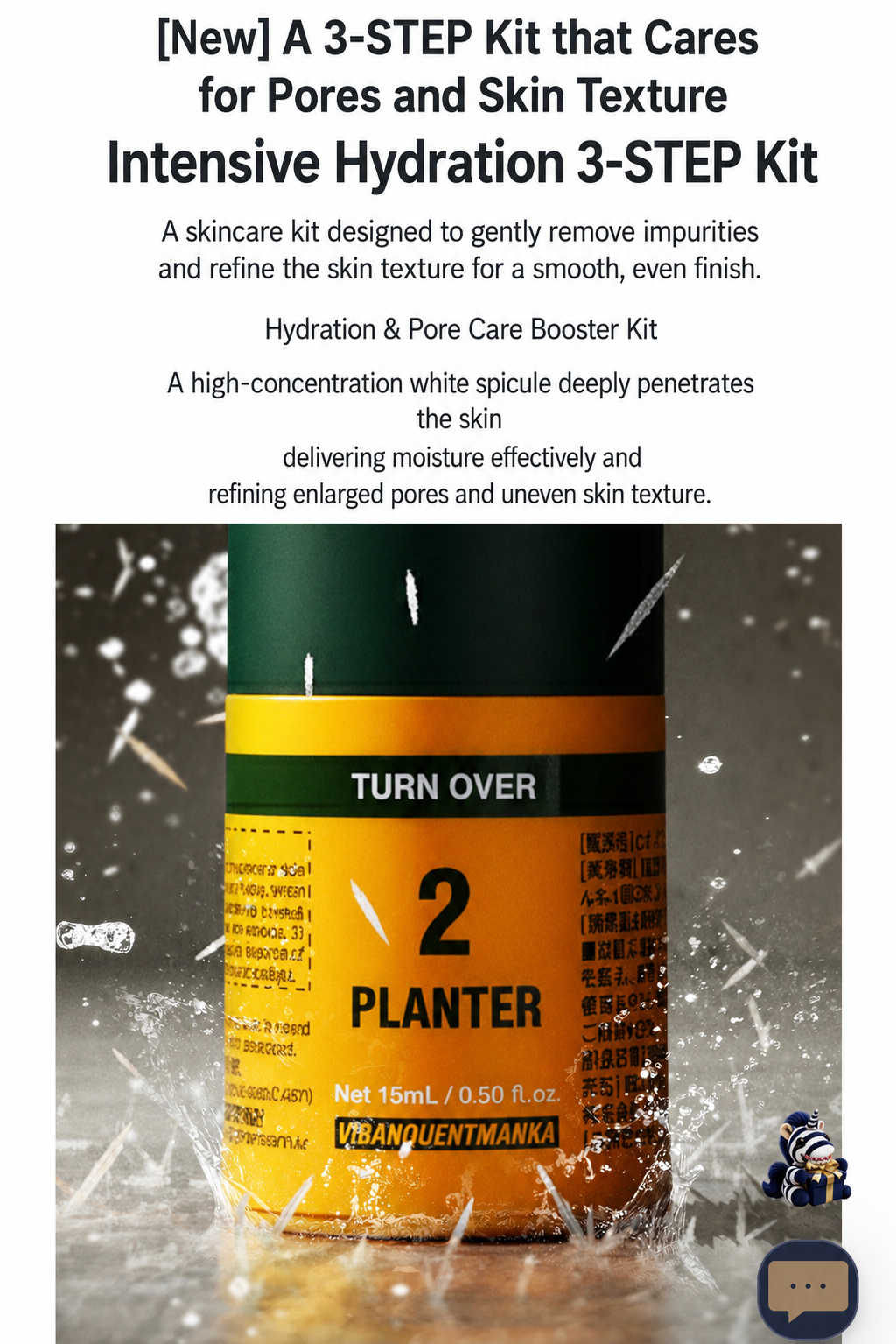 VIBANQM 3-Step Spicule Skincare Kit Opener Planter Protector Hydration Set
