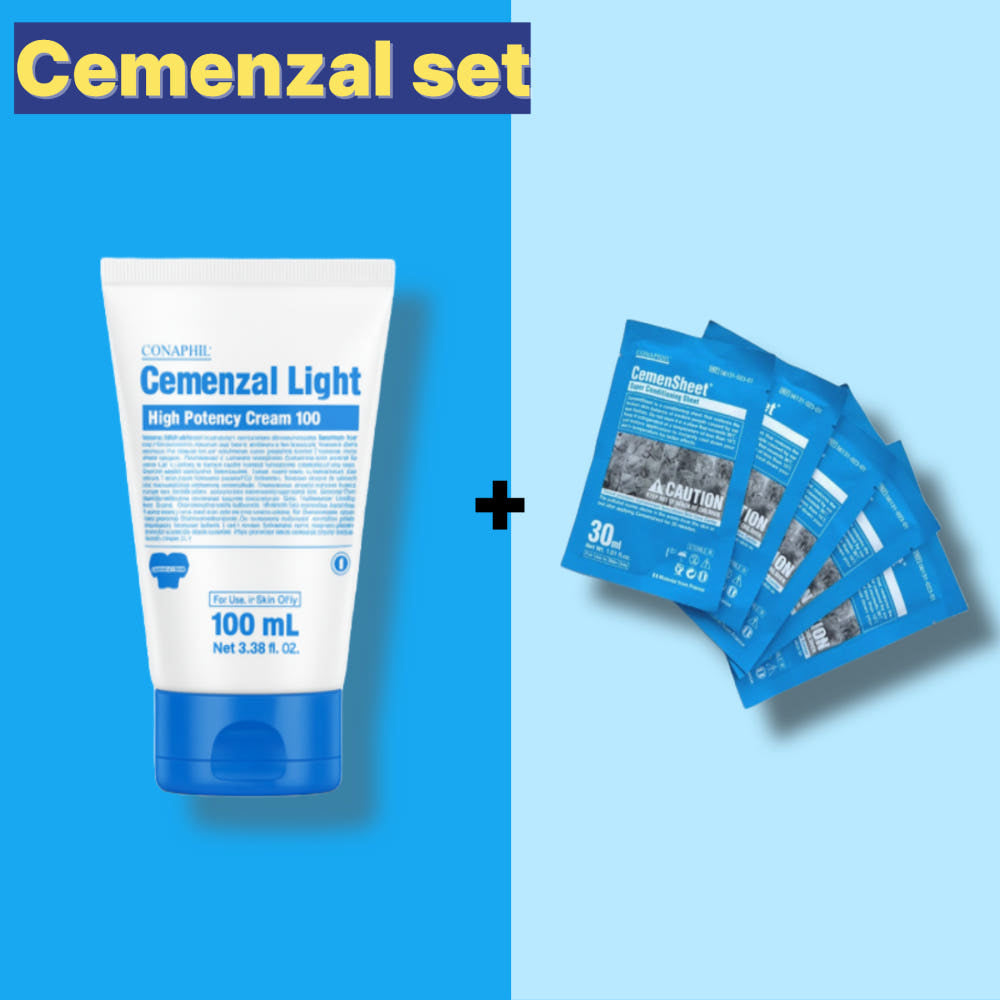 Cemenzal Light High Potency Cream 100ml + Cemensheet 5매– Korean Filler Cream | Skin Repair & Elasticity Boost