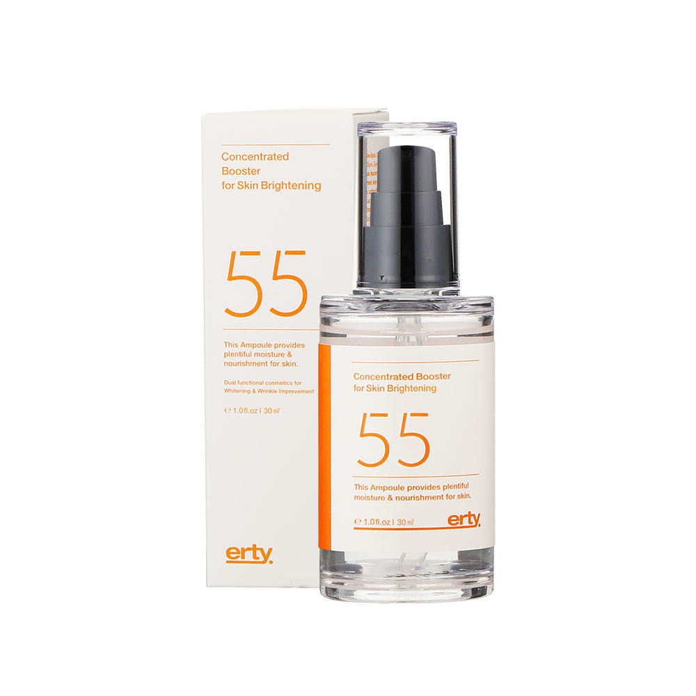 ERTY Booster 55 Brightening Ampoule 30ml | Niacinamide & Alpha-Arbutin | Radiant Skin Care