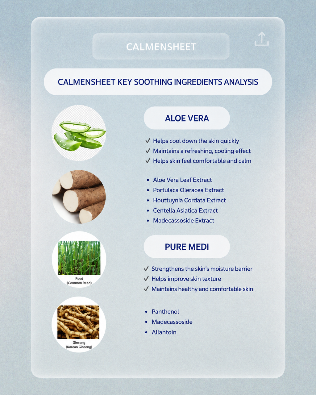 CALMENSHEET Cooling & Soothing Sheet 50 Sheets