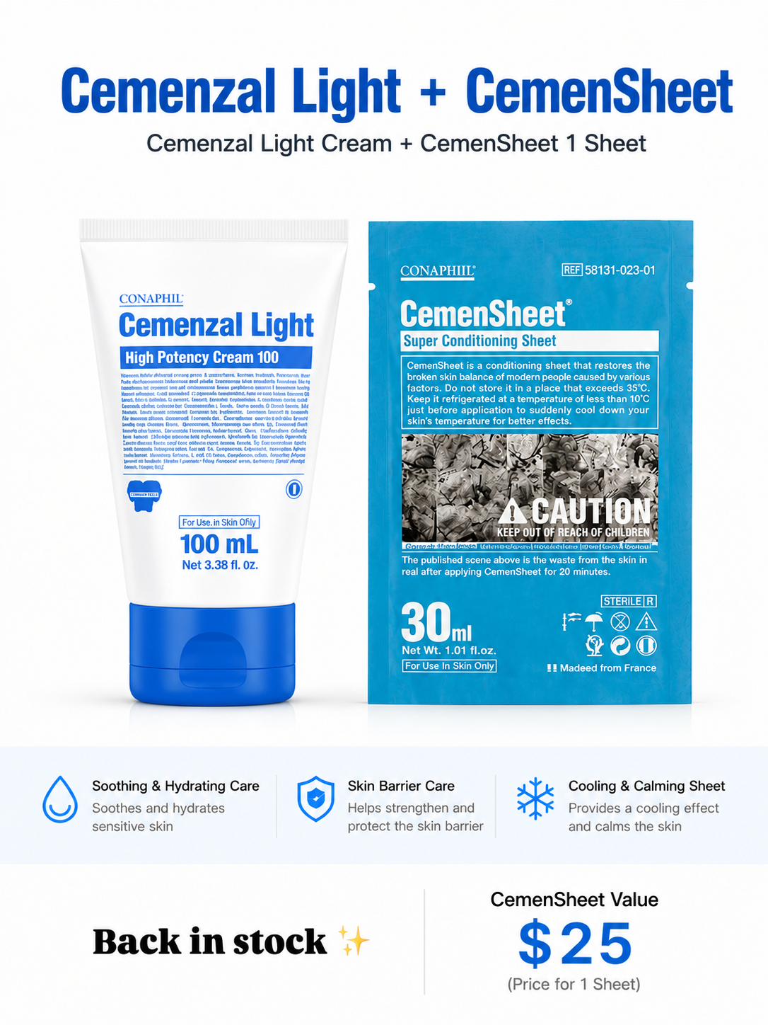 Cemenzal Light High Potency Cream 100ml | Skin Repair, Soothing & Hydration Cream
Filler Cream